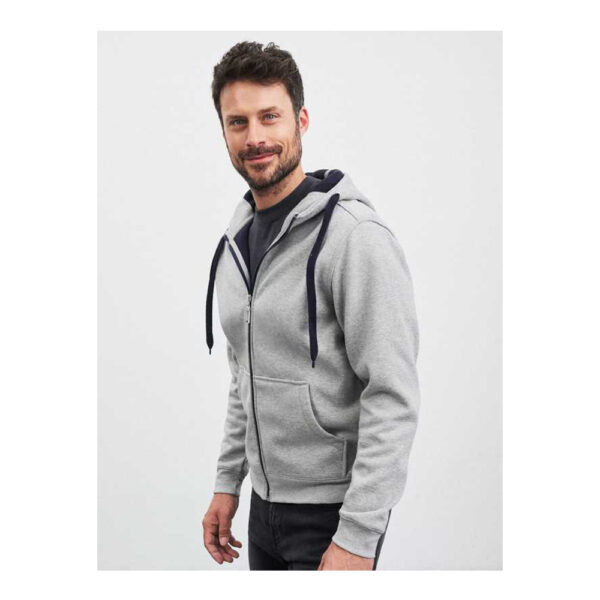 Felpa Con Pile Zip e Cappuccio - Uomo