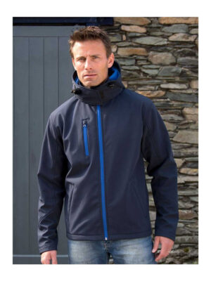 Softshell Zip a Contrasto Cappuccio - Uomo