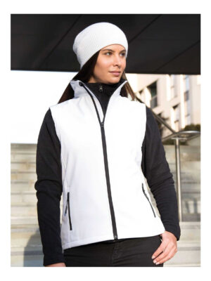 Smanicato Softshell Zip a Contrasto - Donna