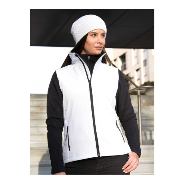 Smanicato Softshell Zip a Contrasto - Donna